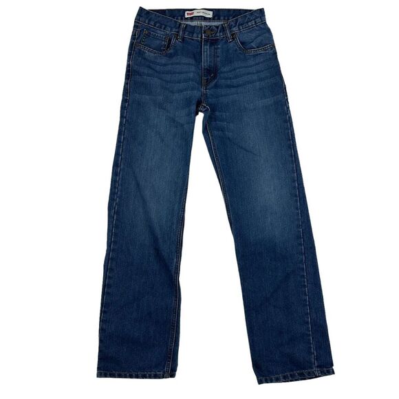 Levi's Boys 505 Regular Fit Straight Leg Denim Blue Jeans Sz 16 Actual 29x31 - Picture 1 of 9